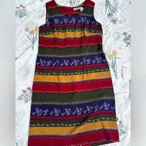 Vintage Grandmacore multicolored shift dress
